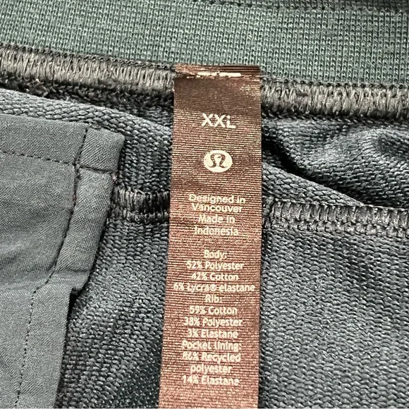Lululemon Athletica Men’s City Sweat Joggers Green Jasper XXL Athleisure Pant